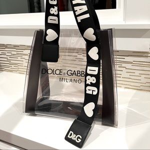Dolce & Gabbana Clear Bag Logo Street Shopper Tote
